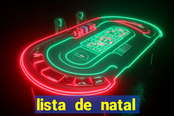 lista de natal para imprimir